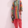 Green Multicolored Embroidered Dhoti Set
