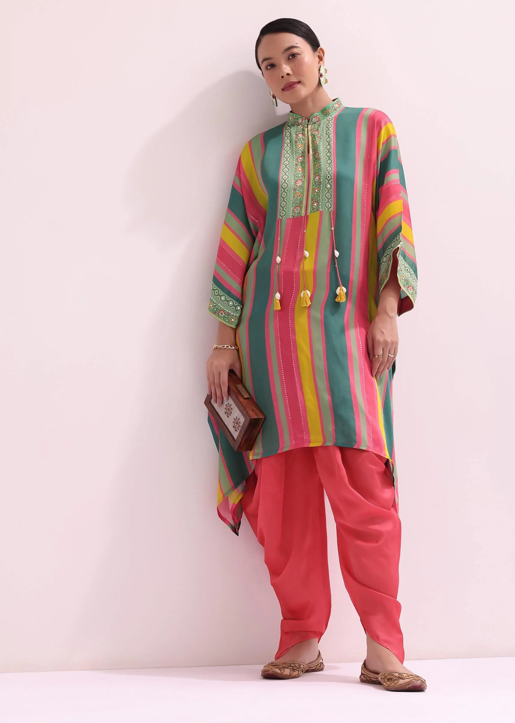 9773-green-multicolored-embroidered-dhoti-set-1.webp Green Multicolored Embroidered Dhoti Set