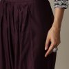 Gorgeous Wine Embroidered Silk Kurta Set
