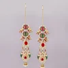 979-multi-color-gold-earrings-with-pachi-kundan-2.webp Multi Color Gold Earrings With Pachi Kundan