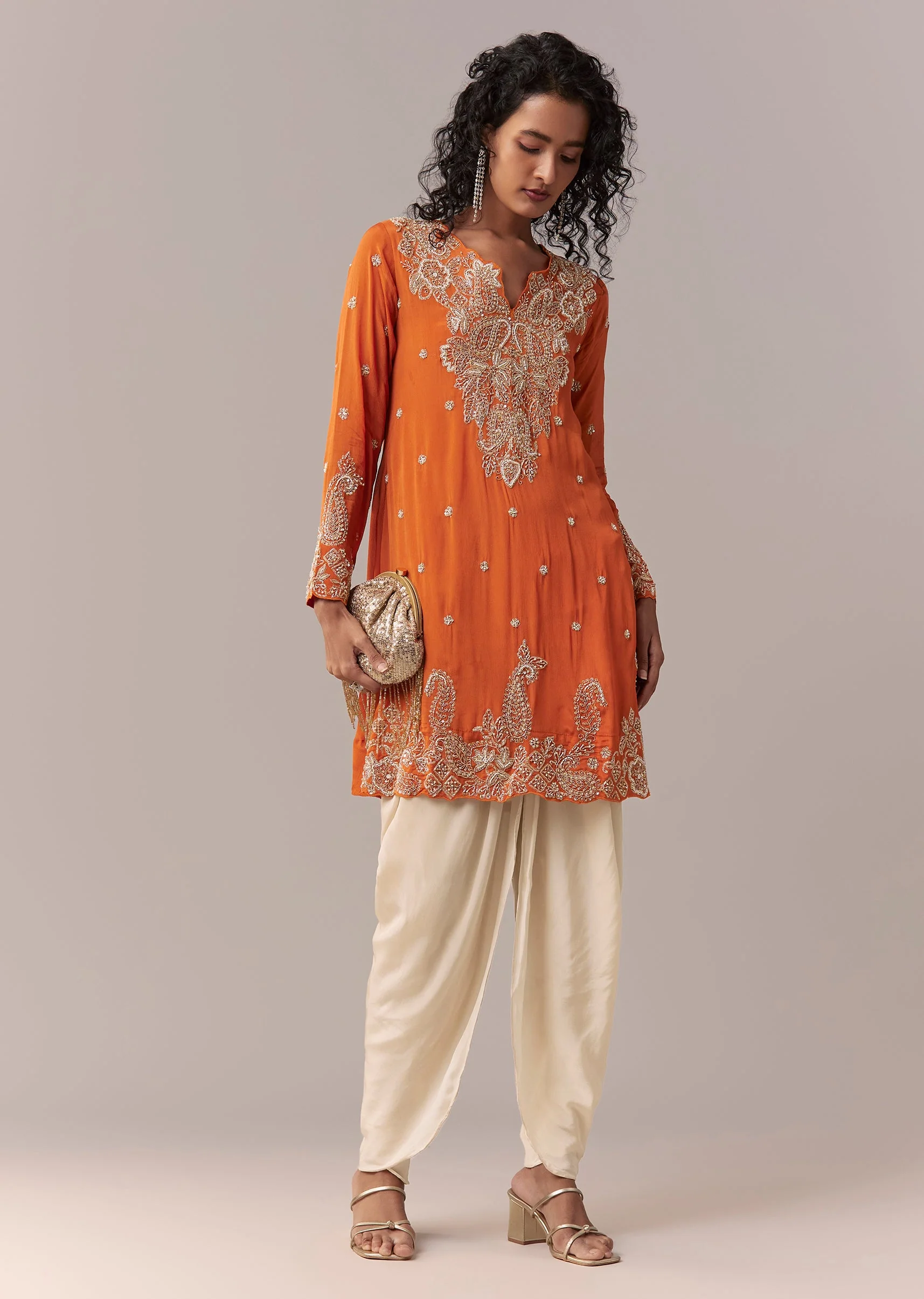 9797-orange-embellished-dhoti-suit-set-1.webp Orange Embellished Dhoti Suit Set