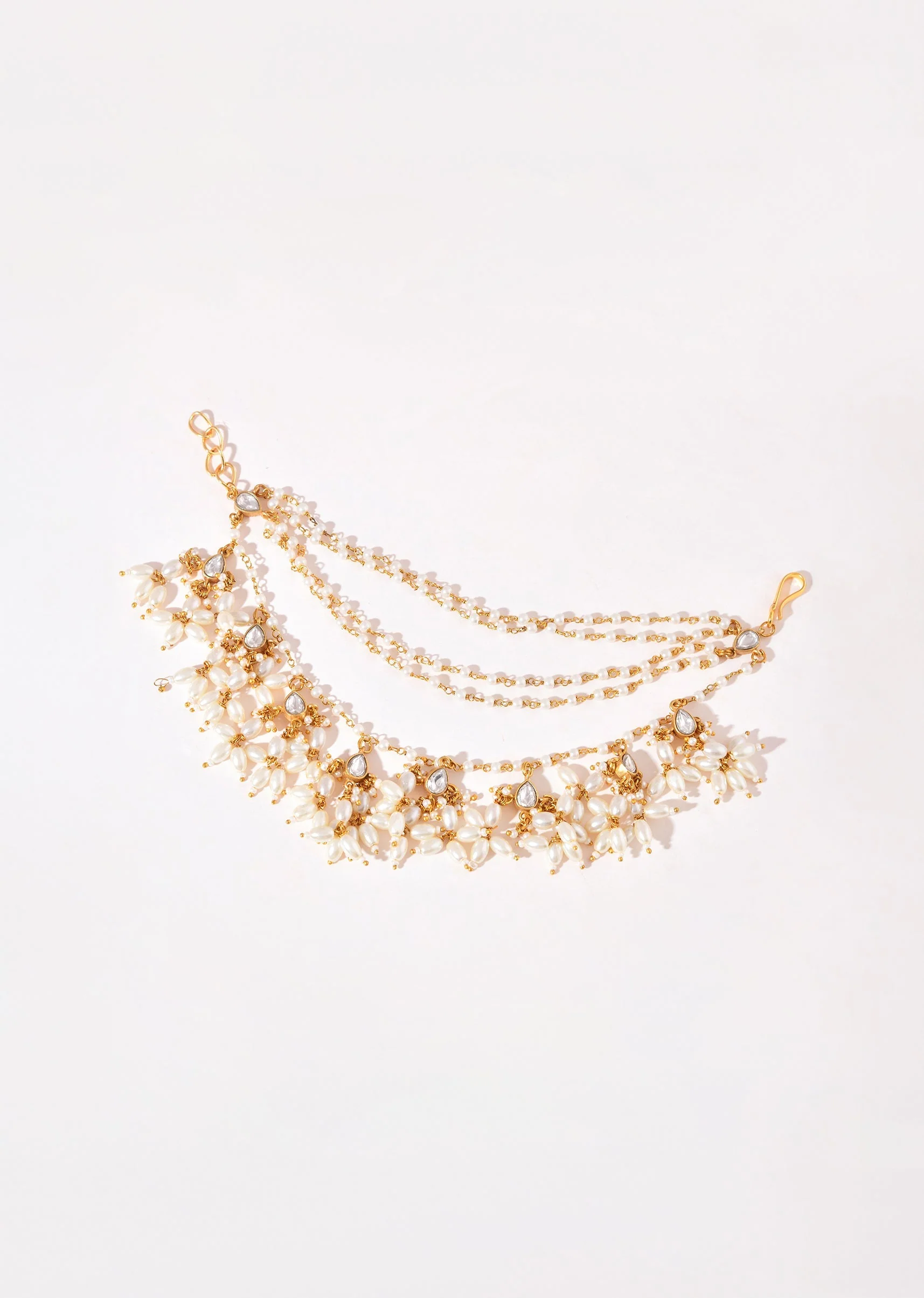 980-white-kundan-layered-cluster-bead-drop-earchain-set-2.webp White Kundan Layered Cluster Bead Drop Earchain Set