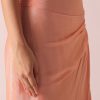 Peach Jacket And Dhoti Set With Mirror Work