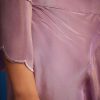Lavender Tissue Embroidered Dhoti Set