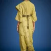 Mehendi Green Tissue Embroidered Dhoti Set