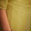 Mehendi Green Tissue Embroidered Dhoti Set