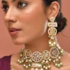 983-white-kundan-geometric-pendant-necklace-and-earrings-set-1.webp White Kundan Geometric Pendant Necklace and Earrings Set