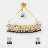 985-green-kundan-choker-necklace-and-earrings-set-2.webp Green Kundan Choker Necklace and Earrings Set