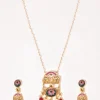986-multi-floral-motif-enamelled-pendant-necklace-and-earrings-set-2.webp Multi Floral Motif Enamelled Pendant Necklace and Earrings Set