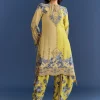 9876-light-lime-green-cotton-muslin-kurta-with-floral-print-dhoti-3.webp Light Lime Green Cotton Muslin Kurta With Floral Print Dhoti