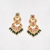 994-multi-green-earrings-with-pachi-kundan-2.webp Multi Green Earrings With Pachi Kundan