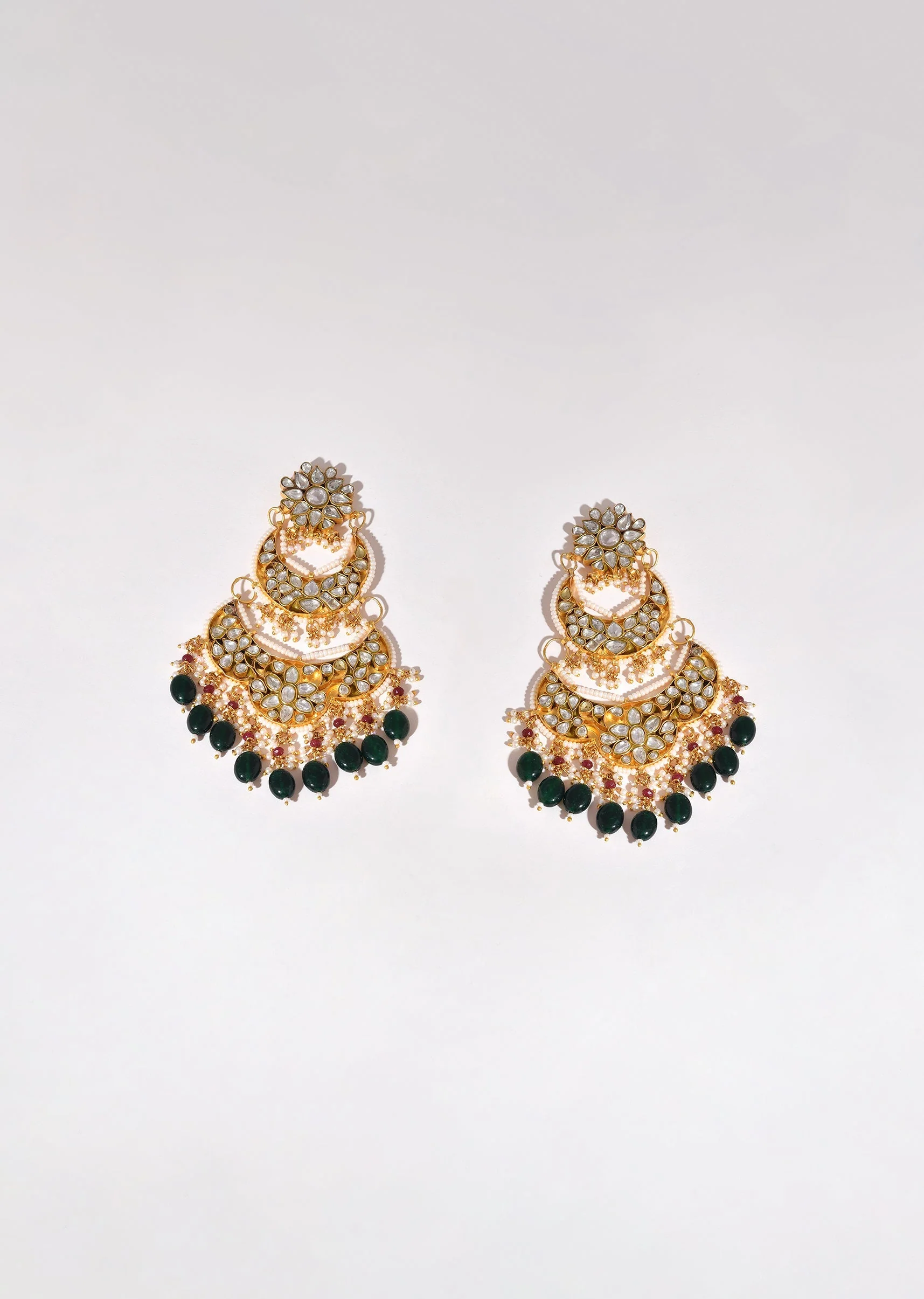 997-dark-green-gold-earrings-with-pachi-kundan-2.webp Dark Green Gold Earrings With Pachi Kundan